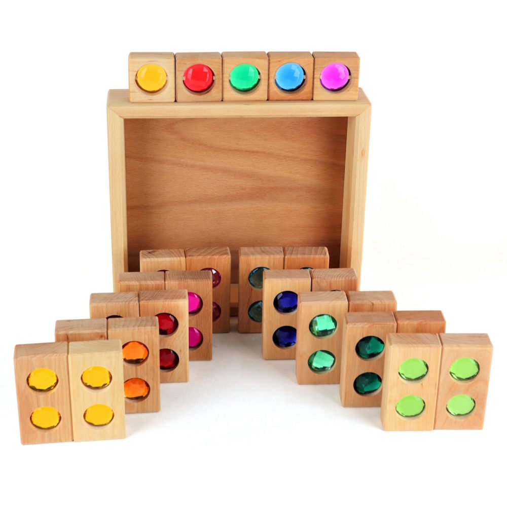 Bauspiel | 25 Piece Colour Track with Window Blocks