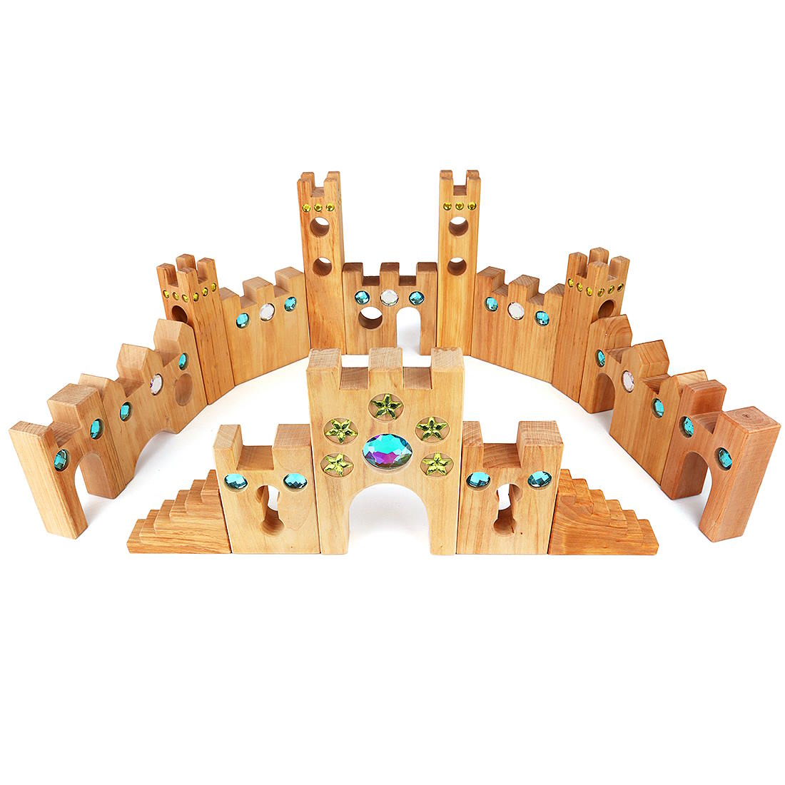 Bauspiel | Large Fairytale Castle Building Block Set 16 Pieces at Milk Tooth