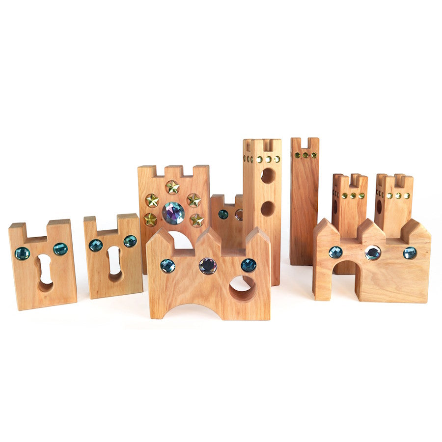 Bauspiel | Small Fairytale Castle Building Block Set 10 Pieces at Milk Tooth