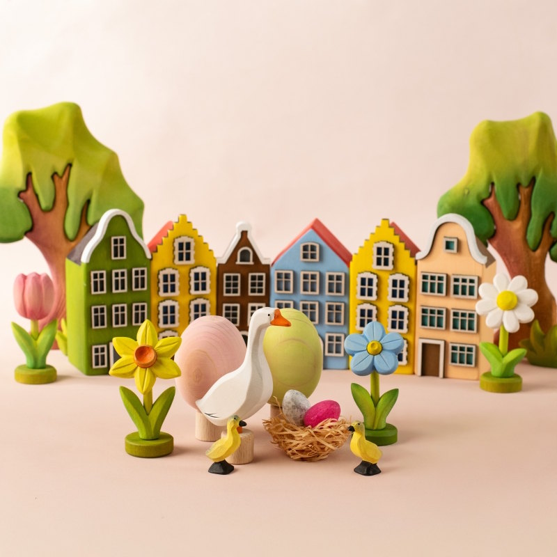 Bumbu Toys | Green Flower Stand at Milk Tooth Australia