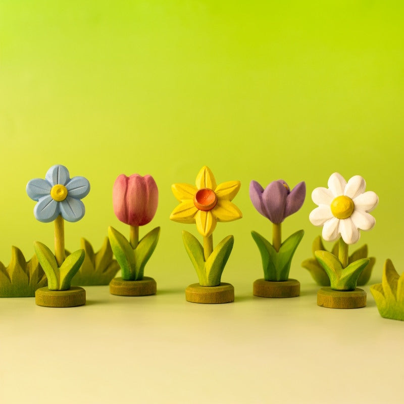 Bumbu Toys | Green Flower Stand at Milk Tooth Australia