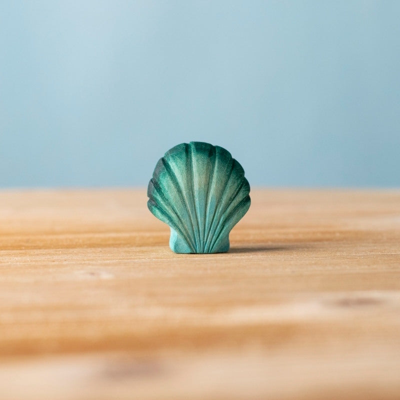 Bumbu Toys Green Seashell at Milk Tooth Australia