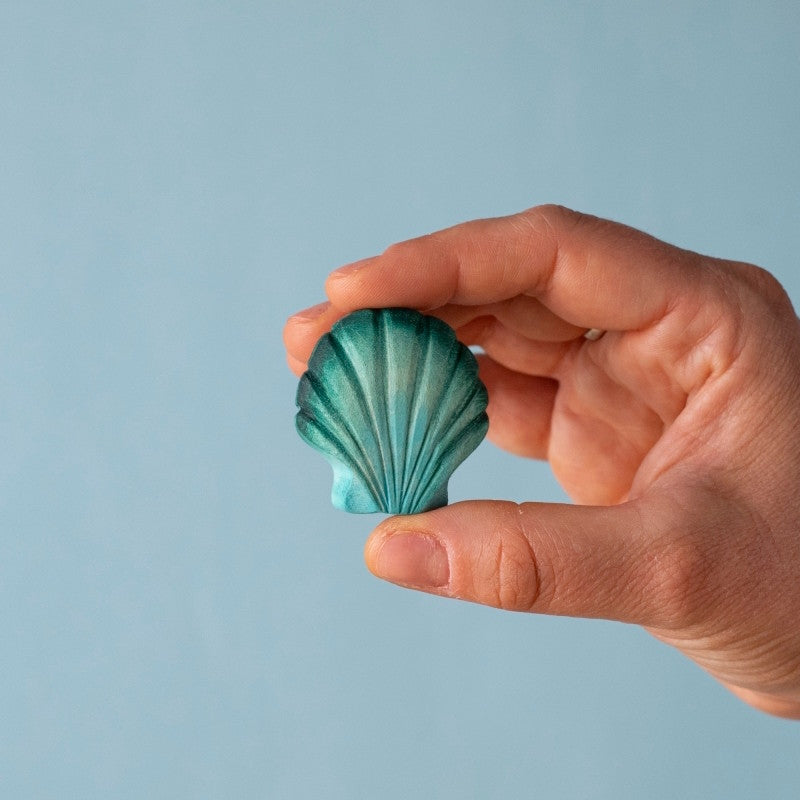 Bumbu Toys Green Seashell at Milk Tooth Australia