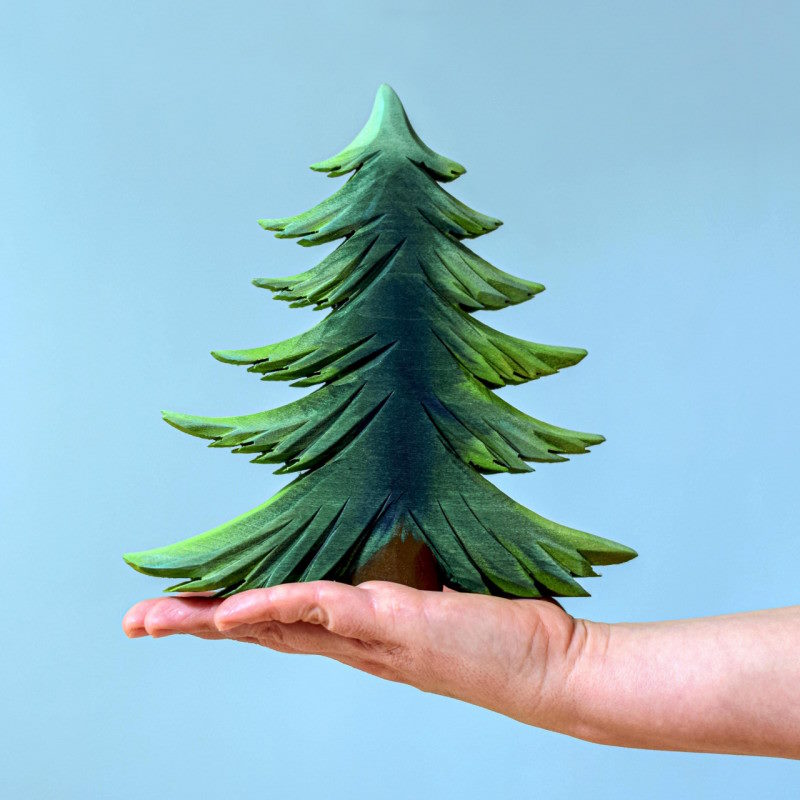 Bumbu Toys Large Fir Tree wooden toy at Milk Tooth Australia