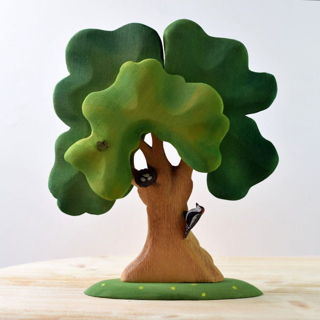 Bumbu Toys | Large Summer Oak Tree with Woodpecker & Nest at Milk Tooth