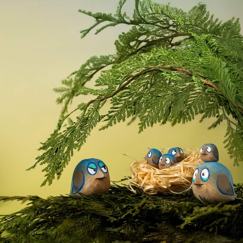 Bumbu Toys | Love Chirps Birds Small Set of 2 at Milk Tooth Australia