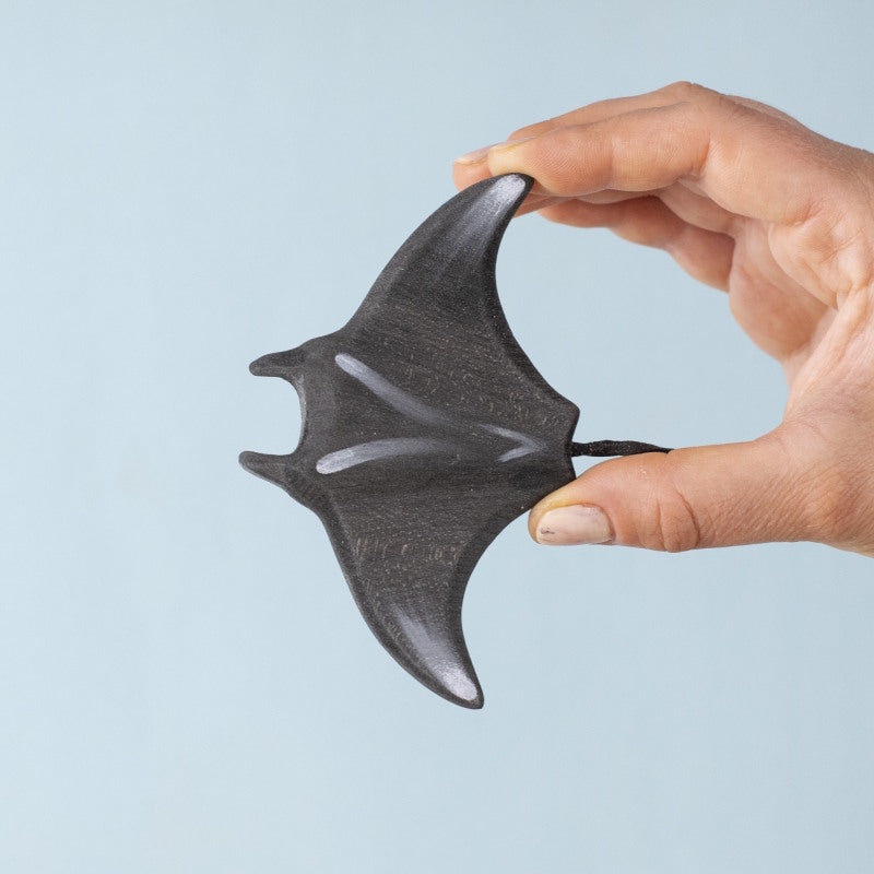 Bumbu Toys Reef Manta Ray wooden toy at Milk Tooth Australia