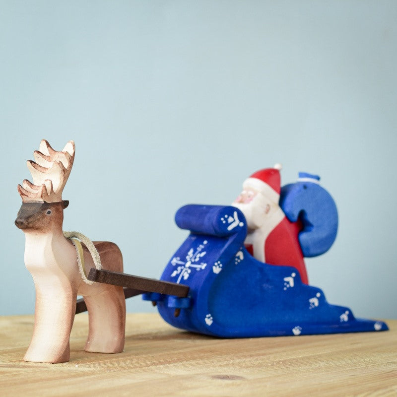 Bumbu Toys | Santa Claus Sleigh & Reindeer at Milk Tooth Australia