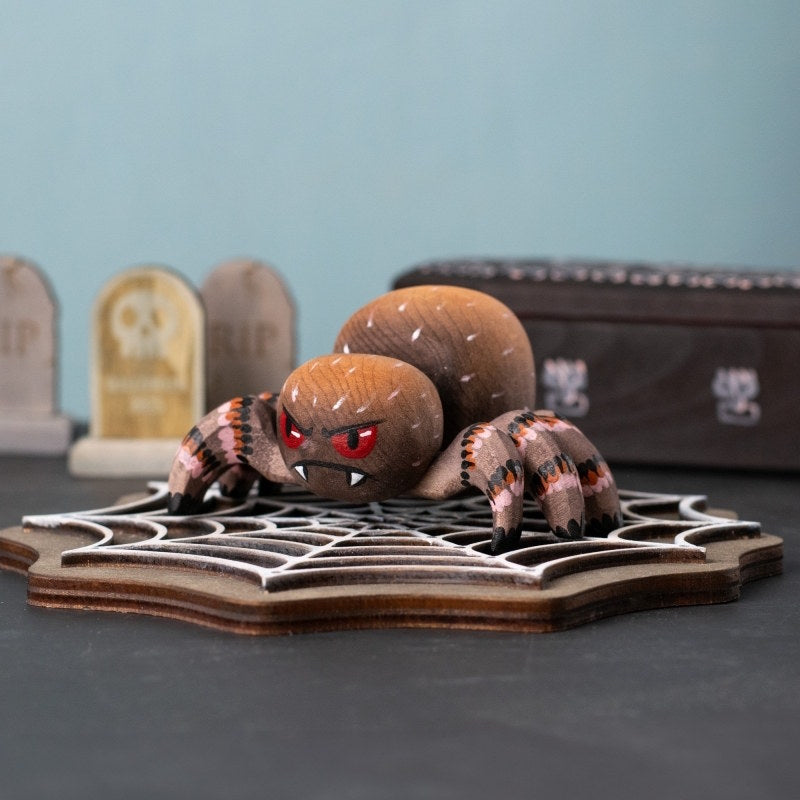 Bumbu Toys Cobweb Spider and Gravestones wooden toys at Milk Tooth Australia