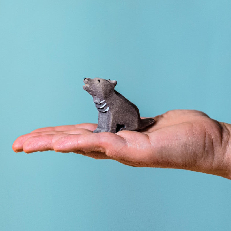 Bumbu Toys | Wolf Cub Sitting at Milk Tooth Australia