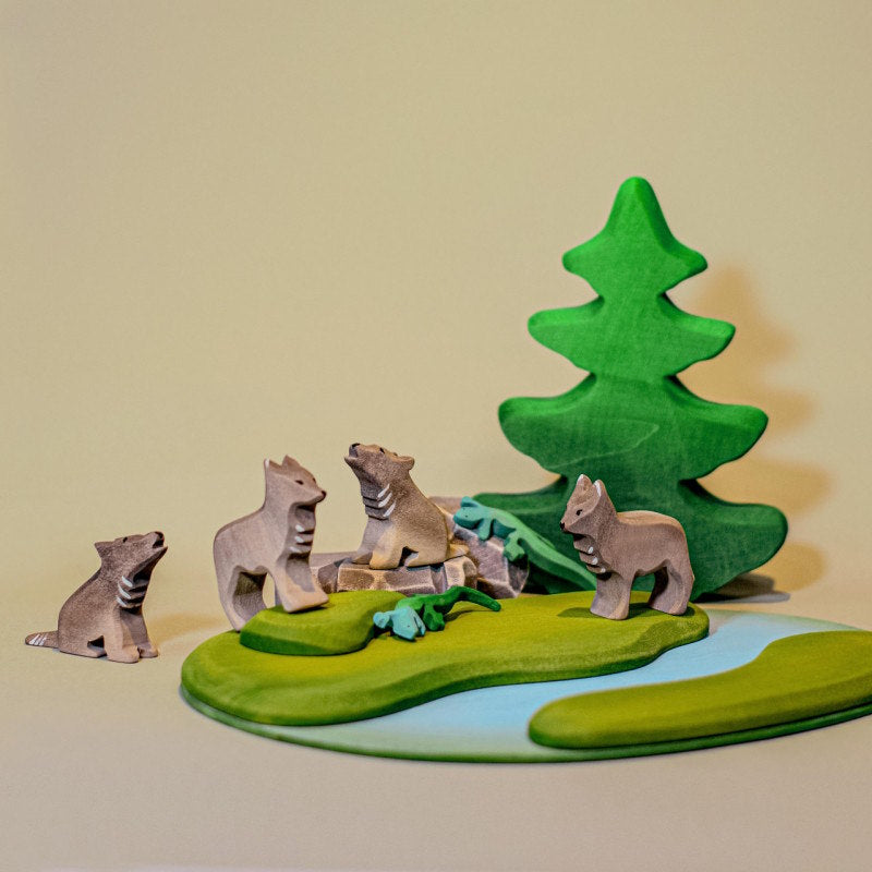 Bumbu Toys | Wolf Cub Sitting at Milk Tooth Australia