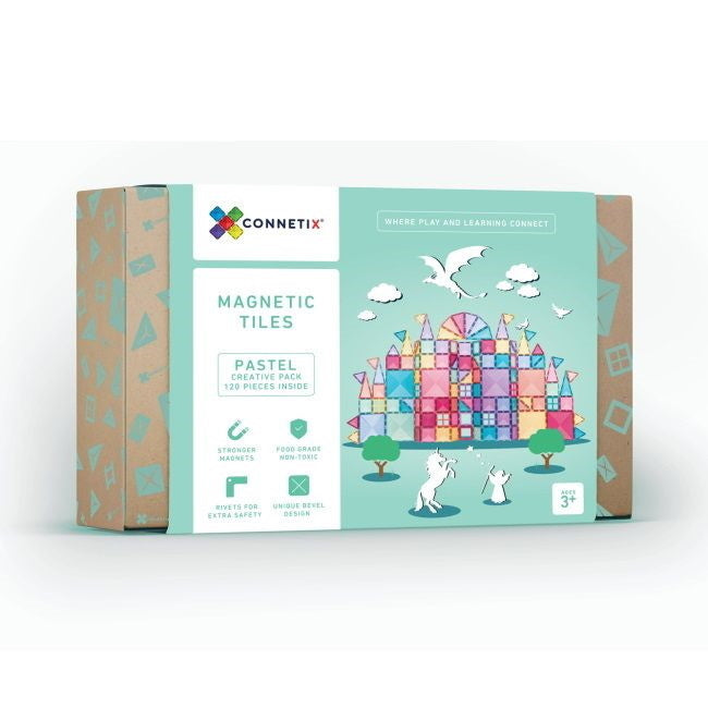 Connetix Tiles | 120 Piece Pastel Creative Pack RETIRED