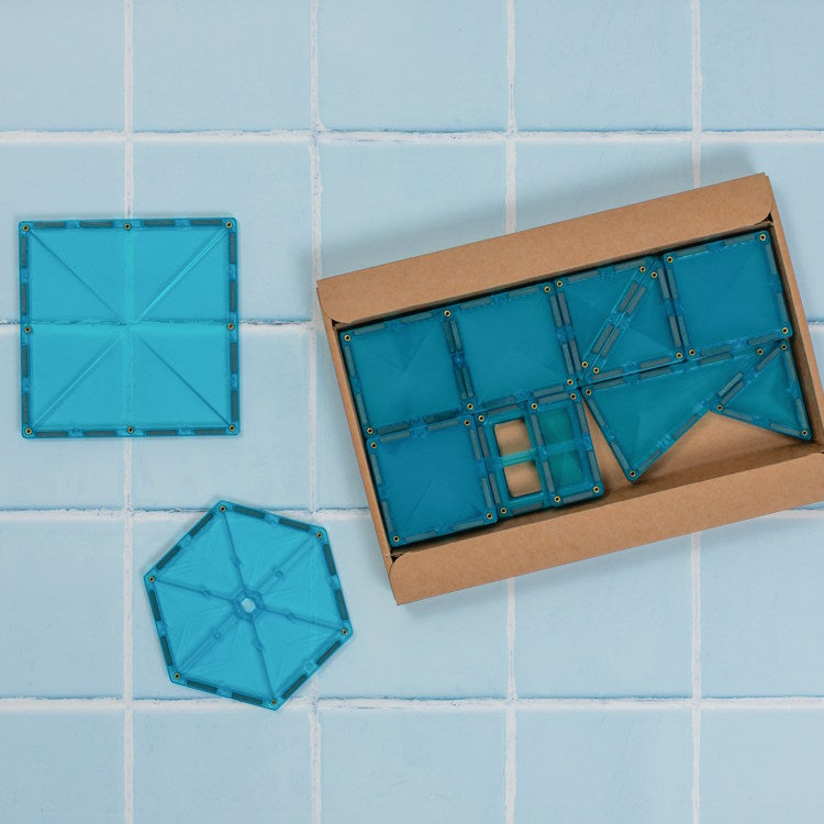 Connetix Tiles Charity Pack Teal 20 Pieces for MND research at Milk Tooth Australia