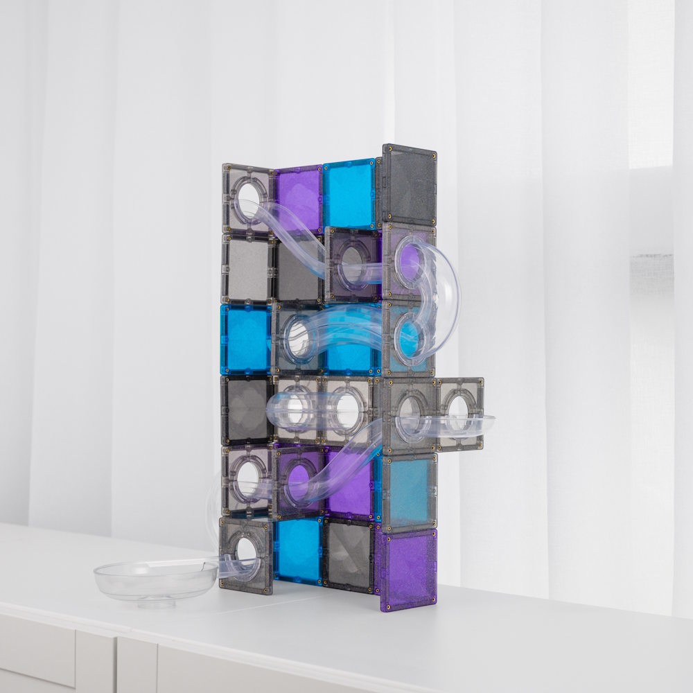 Connetix Tiles | 61 Piece Ball Run Galaxy Pack at Milk Tooth Australia