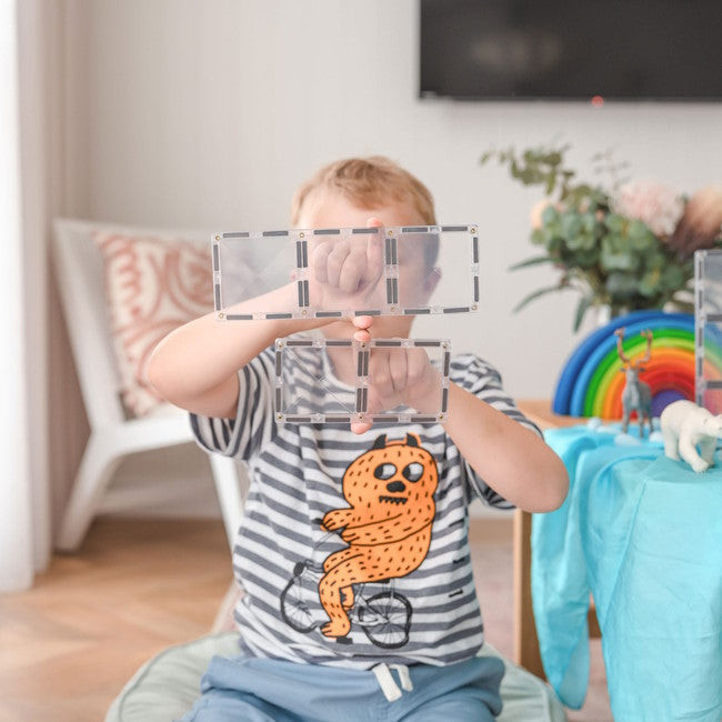 Connetix Tiles | 12 Piece Clear Rectangle Pack at Milk Tooth Australia