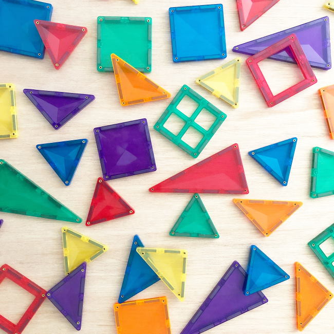 Connetix magnetic building tiles at Milk Tooth individual tiles