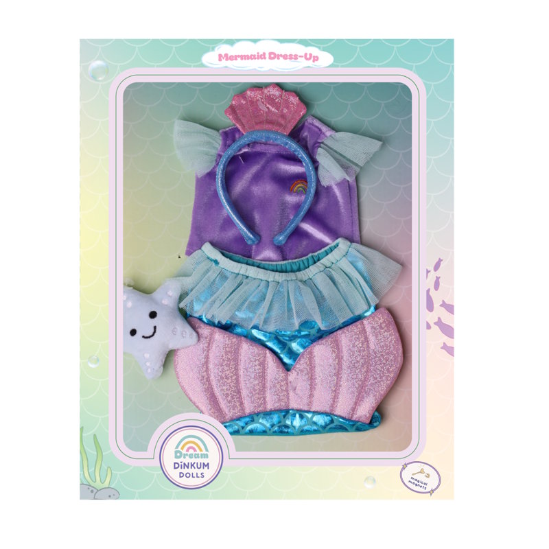 Dinkum Dolls by Olli Ella Mermaid Outfit Set at Milk Tooth Australia