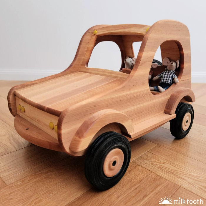 Drewart Car wooden toy copyright at Milk Tooth Australia