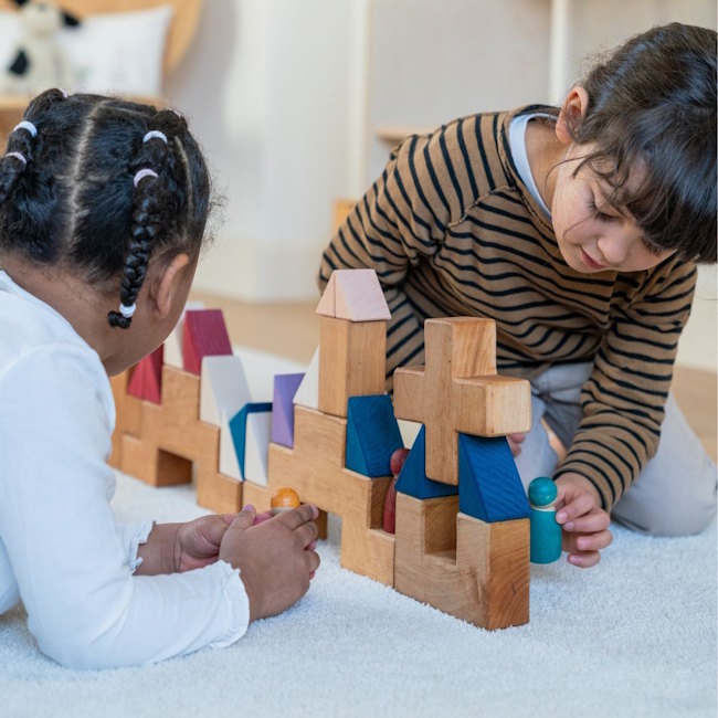 Grimm's Building Set Rhythm Tiny Art Building Blocks at Milk Tooth Australia