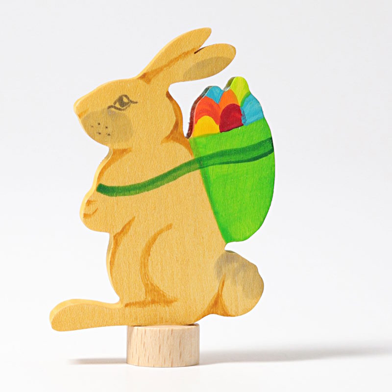 Grimm's | Rabbit with Basket Easter Decoration at Milk Tooth