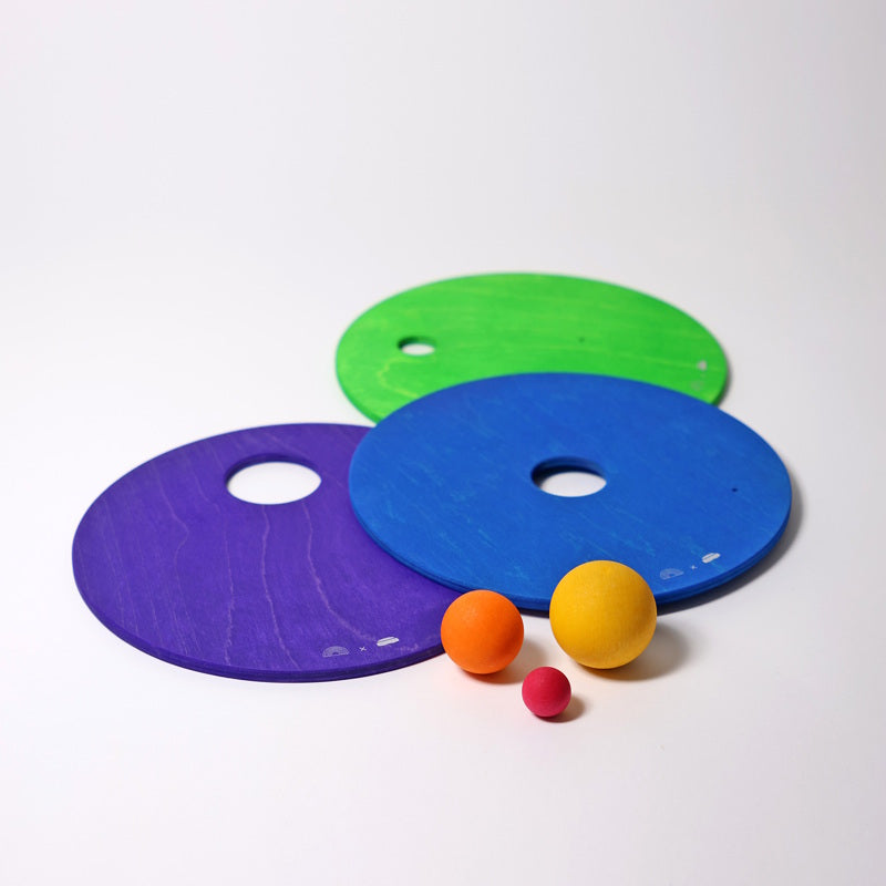 Grimm's x Stapelstein | Rolling Discs Rainbow Classic Cool SET ASIDE at Milk Tooth Australia