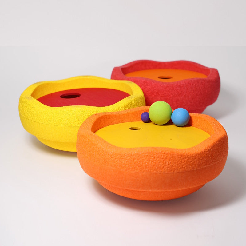 Grimm's x Stapelstein | Rolling Discs Rainbow Classic Warm  SET ASIDE at Milk Tooth Australia