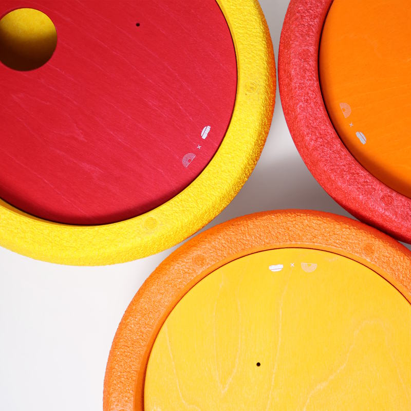 Grimm's x Stapelstein | Rolling Discs Rainbow Classic Warm  SET ASIDE at Milk Tooth Australia