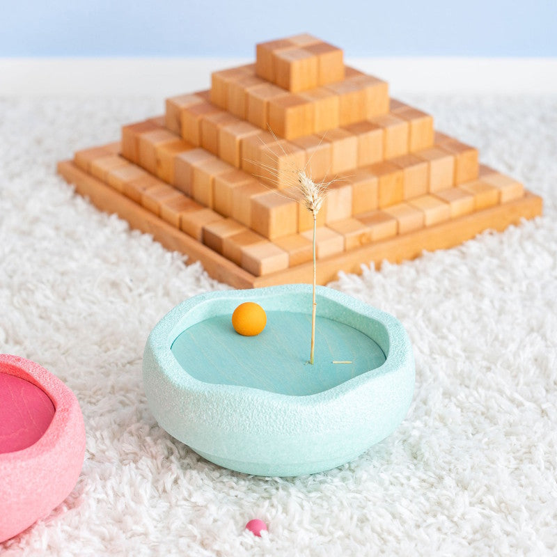 Grimm's x Stapelstein | Rolling Discs Rainbow Pastel Cool SET ASIDE at Milk Tooth Australia