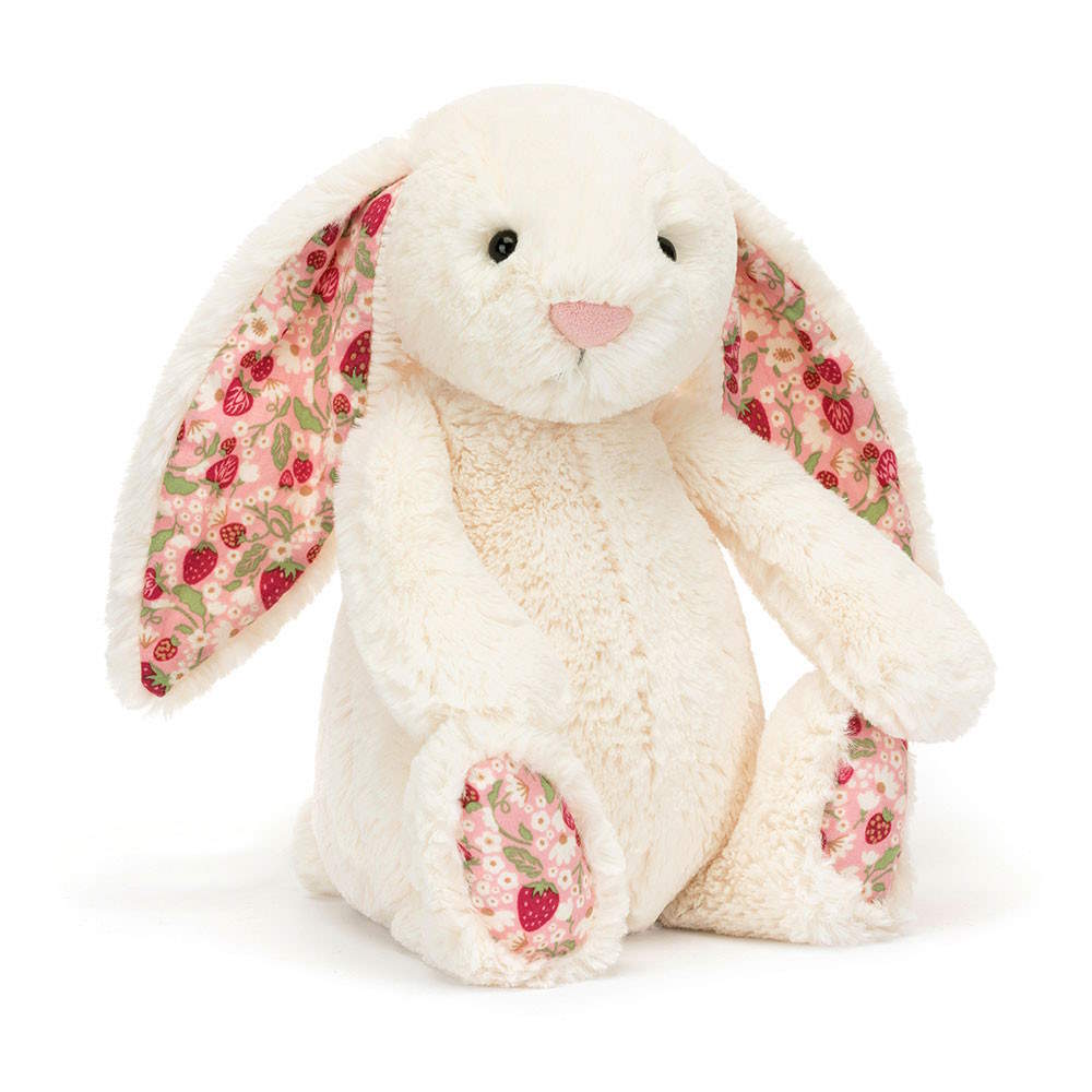 Jellycat | Blossom Bashful Bunny Small Cream Berry at Milk Tooth Australia