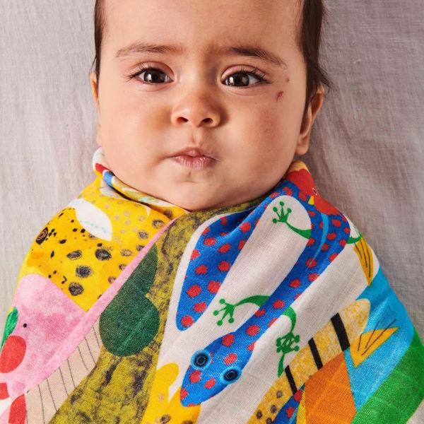 Kip and Co | Bamboo Baby Swaddle | All Creatures Great & Small at Milk Tooth