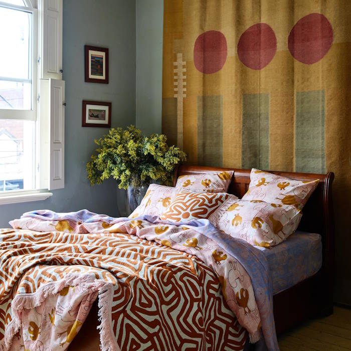 Kip and Co x Ernabella Arts | Tjulpu Kulunypa Linen European Pillowcases 2P Set at Milk Tooth