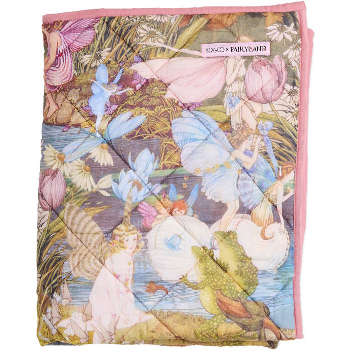 Kip and Co x Fairyland | Quilted Cot Bedspread Fairy Garden