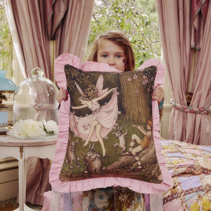 Kip and Co x Fairyland | Frill Cushion Rabbit Dance