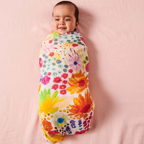 Kip and Co | Bamboo Baby Swaddle | Field of Dreams in Colour at Milk Tooth