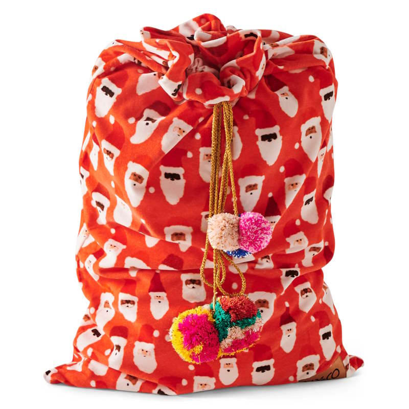 Kip and Co | Velvet Santa Sack | Hohoho Red at Milk Tooth Australia