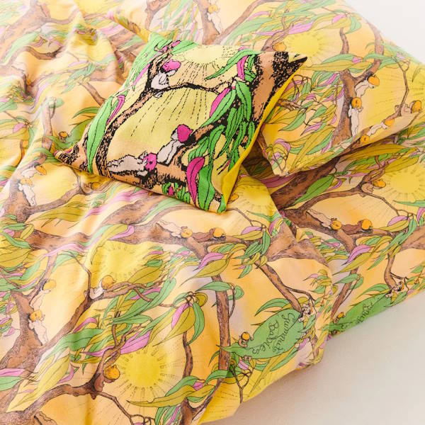 Kip and Co x May Gibbs | Knitted Cushion Sunrise Delight at Milk Tooth Australia
