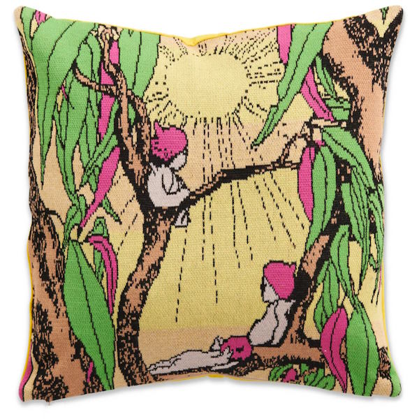 Kip and Co x May Gibbs | Knitted Cushion Sunrise Delight at Milk Tooth Australia