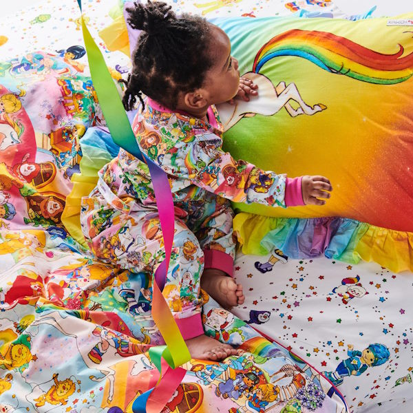 Kip and Co x Rainbow Brite | Star Shower Fitted Sheet at Milk Tooth