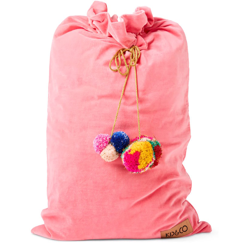 Kip and Co Velvet Santa Sack Pink Lemonade at Milk Tooth Australia