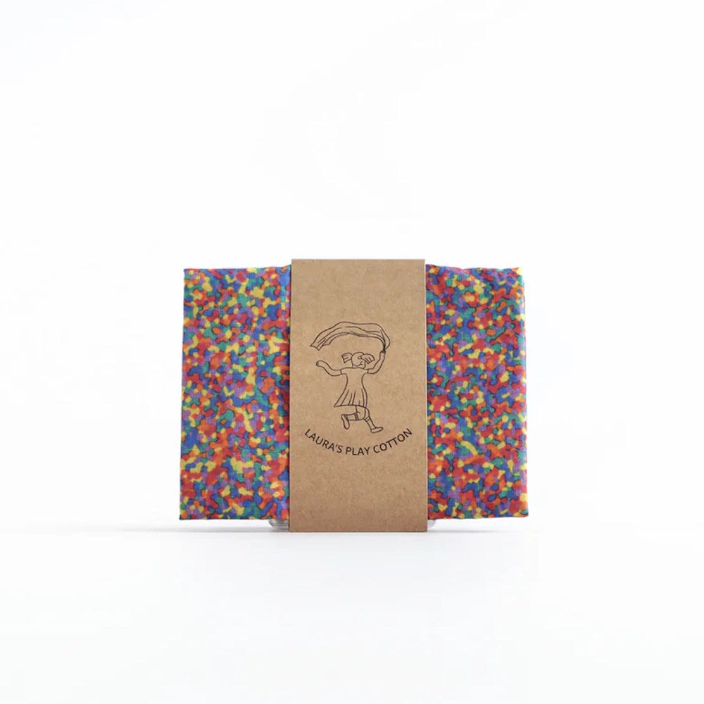 Laura's Play Cotton | Confetti Rainbow 90cm x 90cm at Milk Tooth Australia