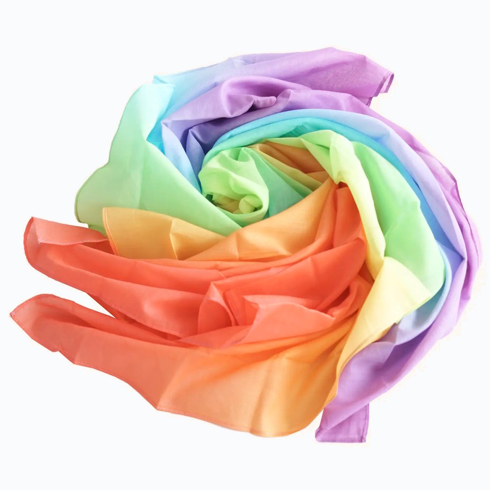Laura's Play Cotton | Pastel Rainbow 145cm x 145cm at Milk Tooth Australia