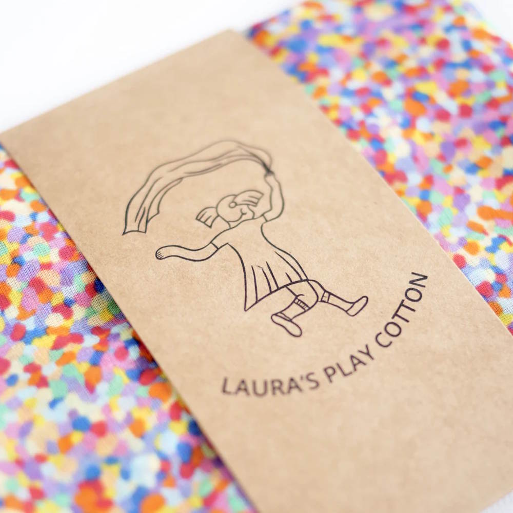 Laura's Play Cotton | Super Confetti 90cm x 90cm at Milk Tooth Australia