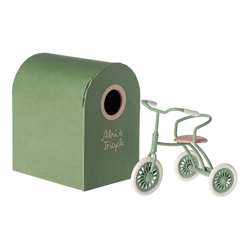 Maileg | Abri a Tricycle for Mouse Green 2024 at Milk Tooth Australia