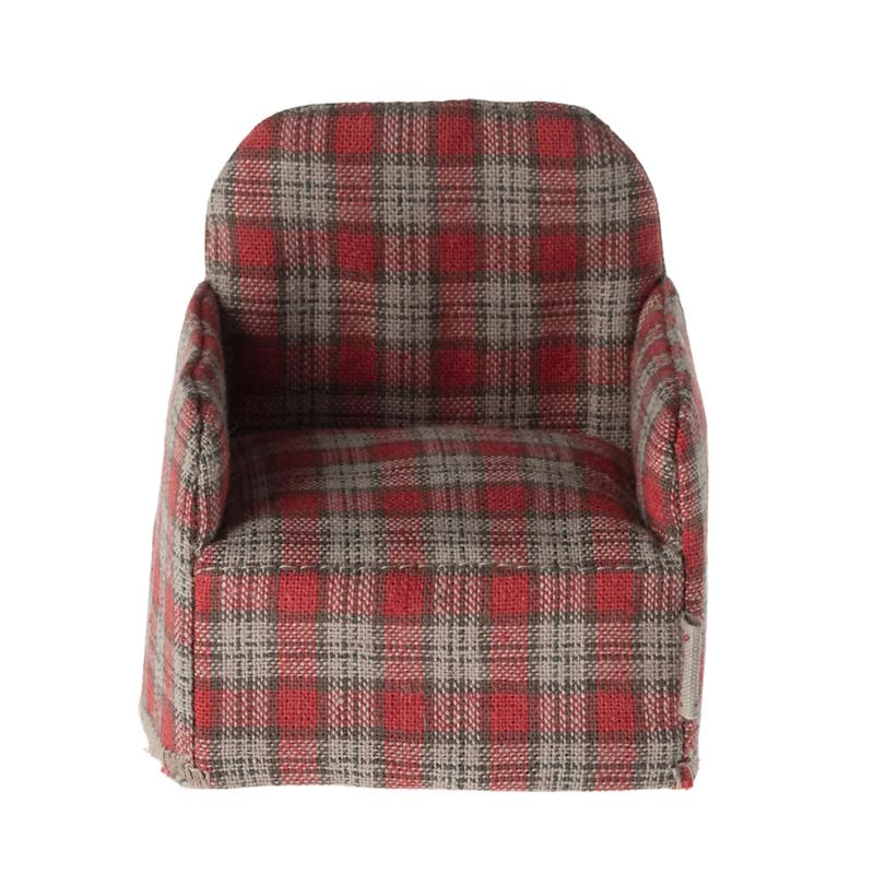 Maileg | Chair Mouse Red Check
