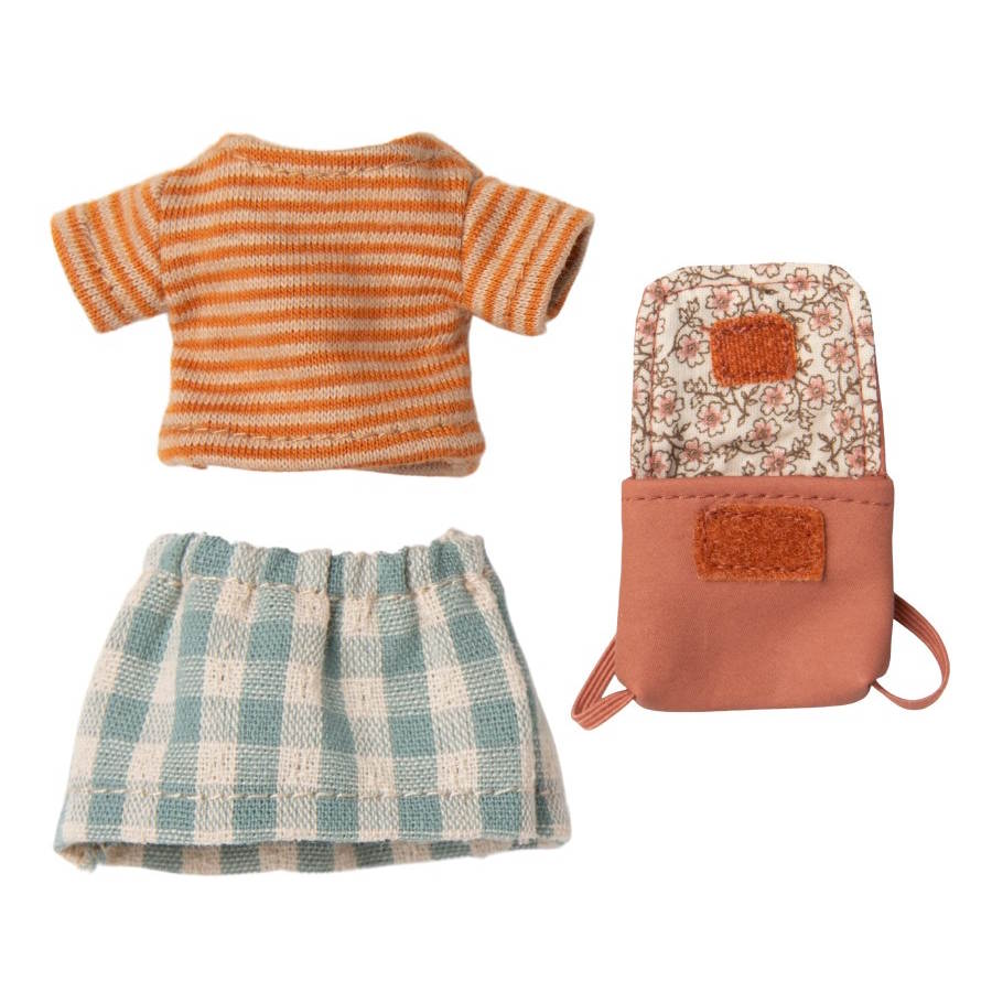Maileg | Clothes & Bag for Big Sister Mouse Coral