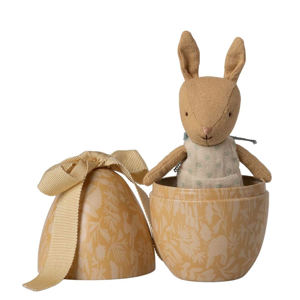 Maileg | Easter Egg Small with Micro Rabbit Cream Yellow