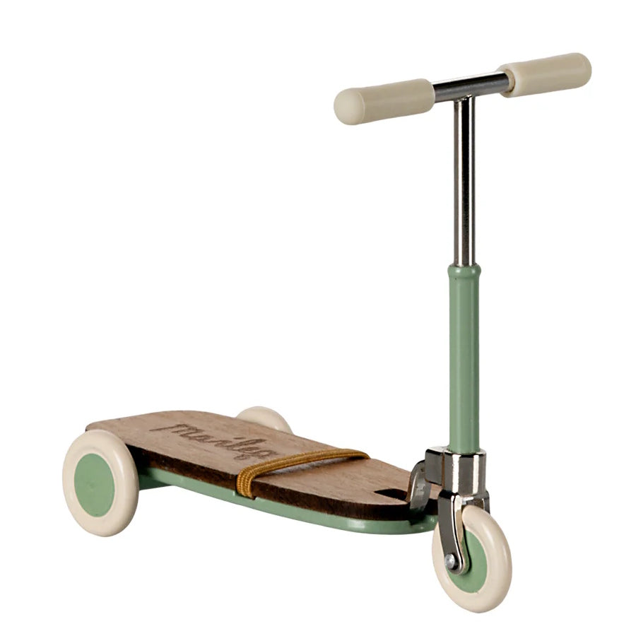 Maileg | Kick Board Scooter Mouse Mint at Milk Tooth Australia