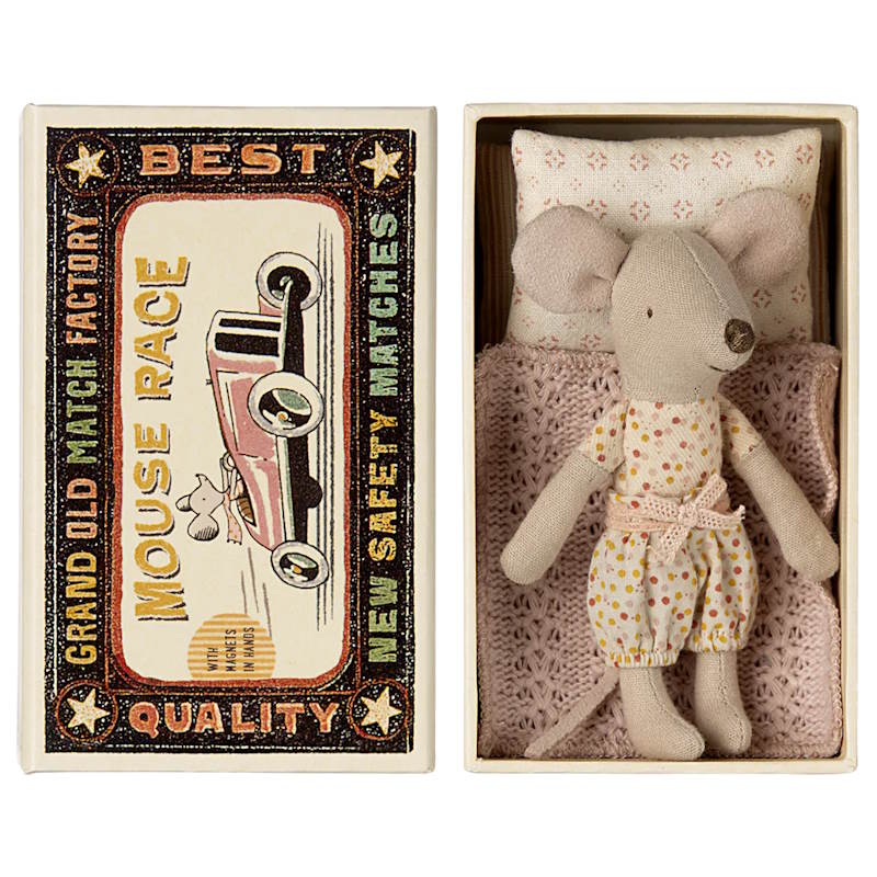 Maileg | Little Sister Mouse in Matchbox at Milk Tooth