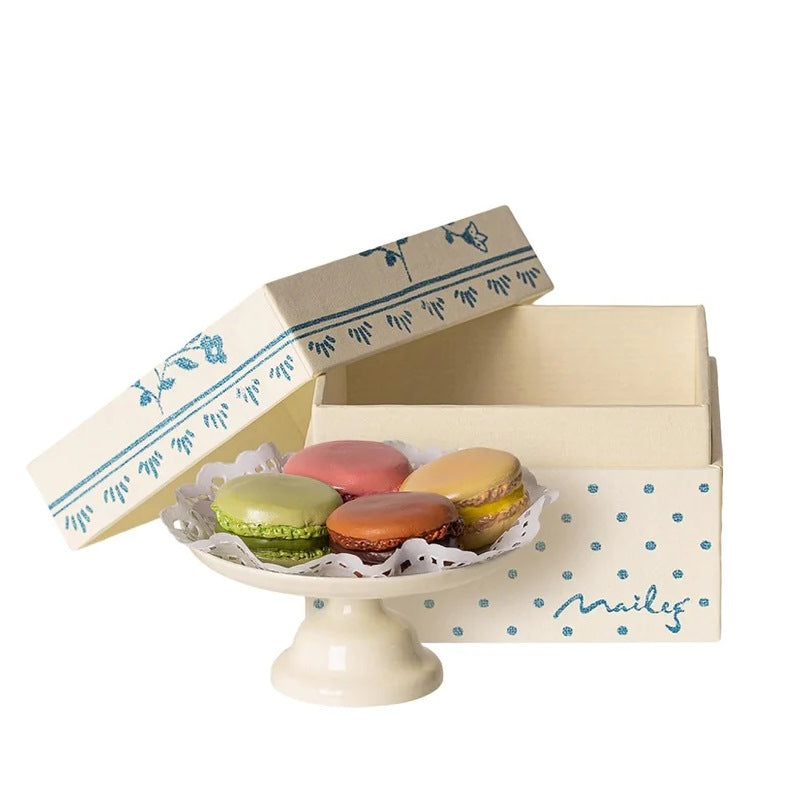 Maileg | Macarons & Cake Stand in Box at Milk Tooth