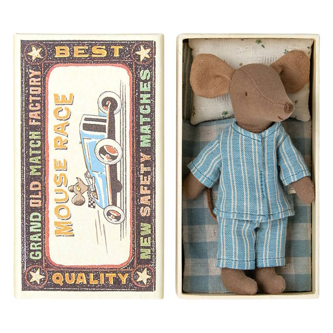 Maileg | Mouse Big Brother Brown in Matchbox at Milk Tooth